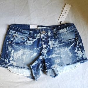 Grace in LA denim shorts